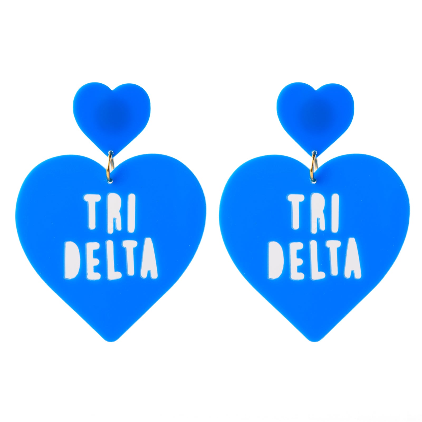 Tri-Delta Sweet Heart Earring