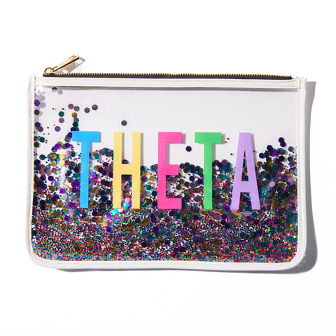 Kappa Alpha Theta Confetti Multi Color Cosmetic Bag