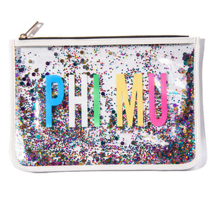 Phi Mu Confetti Multi Color Cosmetic Bag