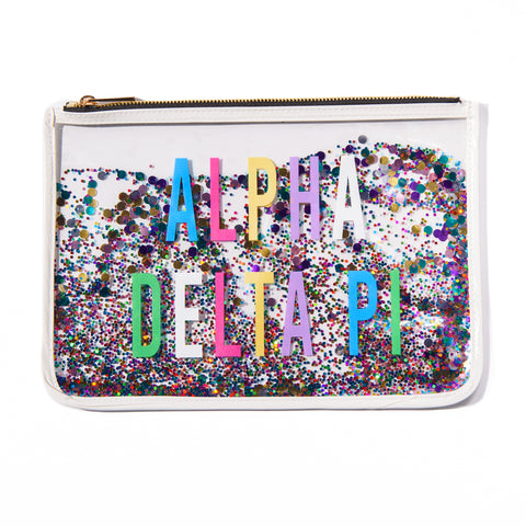 Alpha Delta Pi Confetti Multi Color Cosmetic Bag