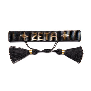 ZETA Black and Gold Metallic Beaded Bracelet