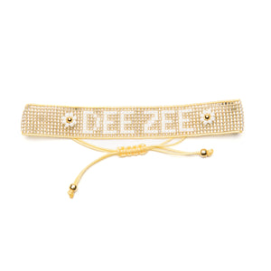 DEE ZEE Silver Metallic Beaded Bracelet