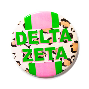Delta Zeta CHEETAH Stripe Button