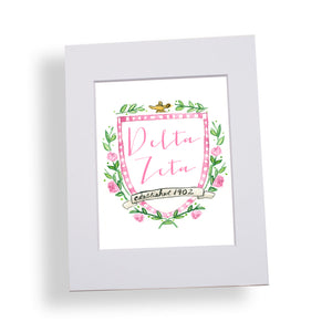 Delta Zeta MOTIF Matted Print