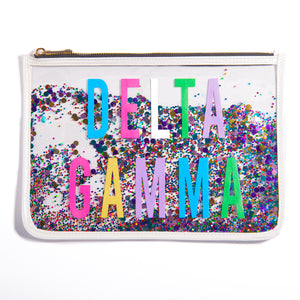 Delta Gamma Confetti Multi Color Cosmetic Bag