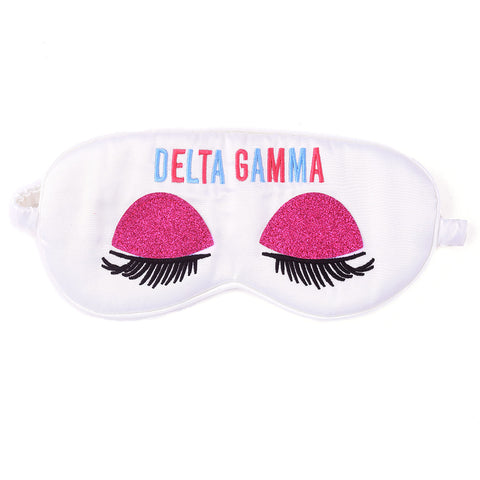 Delta Gamma Embroidered Satin Sleep Mask