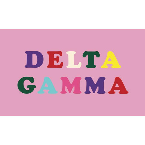Delta Gamma Colorful Letter Flag