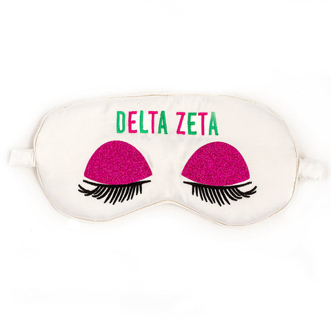 Delta Zeta Embroidered Satin Sleep Mask