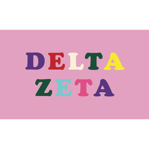 Delta Zeta Colorful Letter Flag