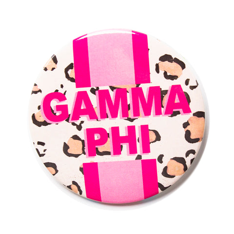 Gamma Phi Beta CHEETAH Stripe Button