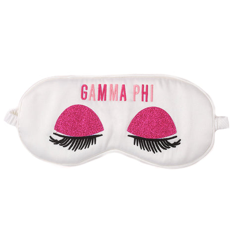 Gamma Phi Beta Embroidered Satin Sleep Mask