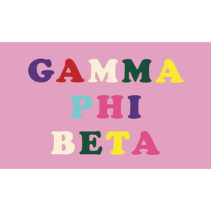 Gamma Phi Beta Colorful Letter Flag