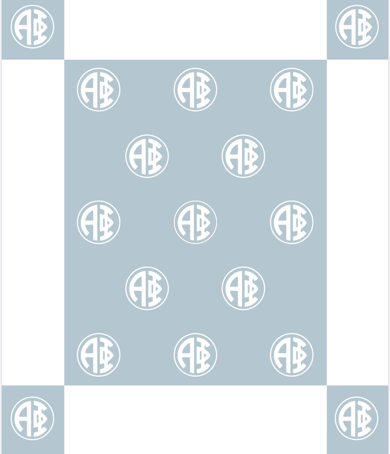 Alpha Phi Circle Monogram Blanket