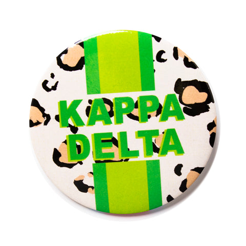 Kappa Delta CHEETAH Stripe Button