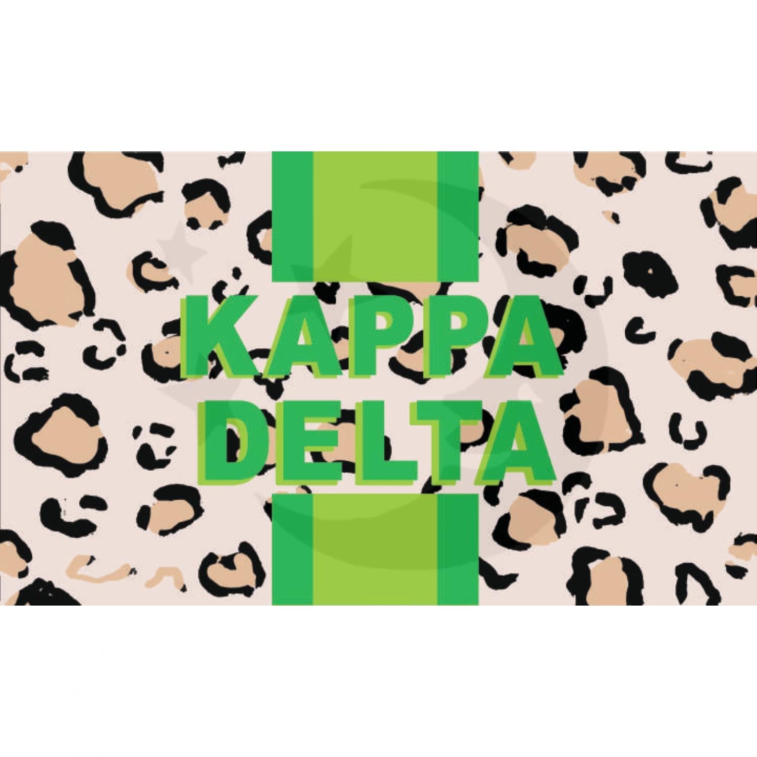 Kappa Delta CHEETAH Stripe Flag