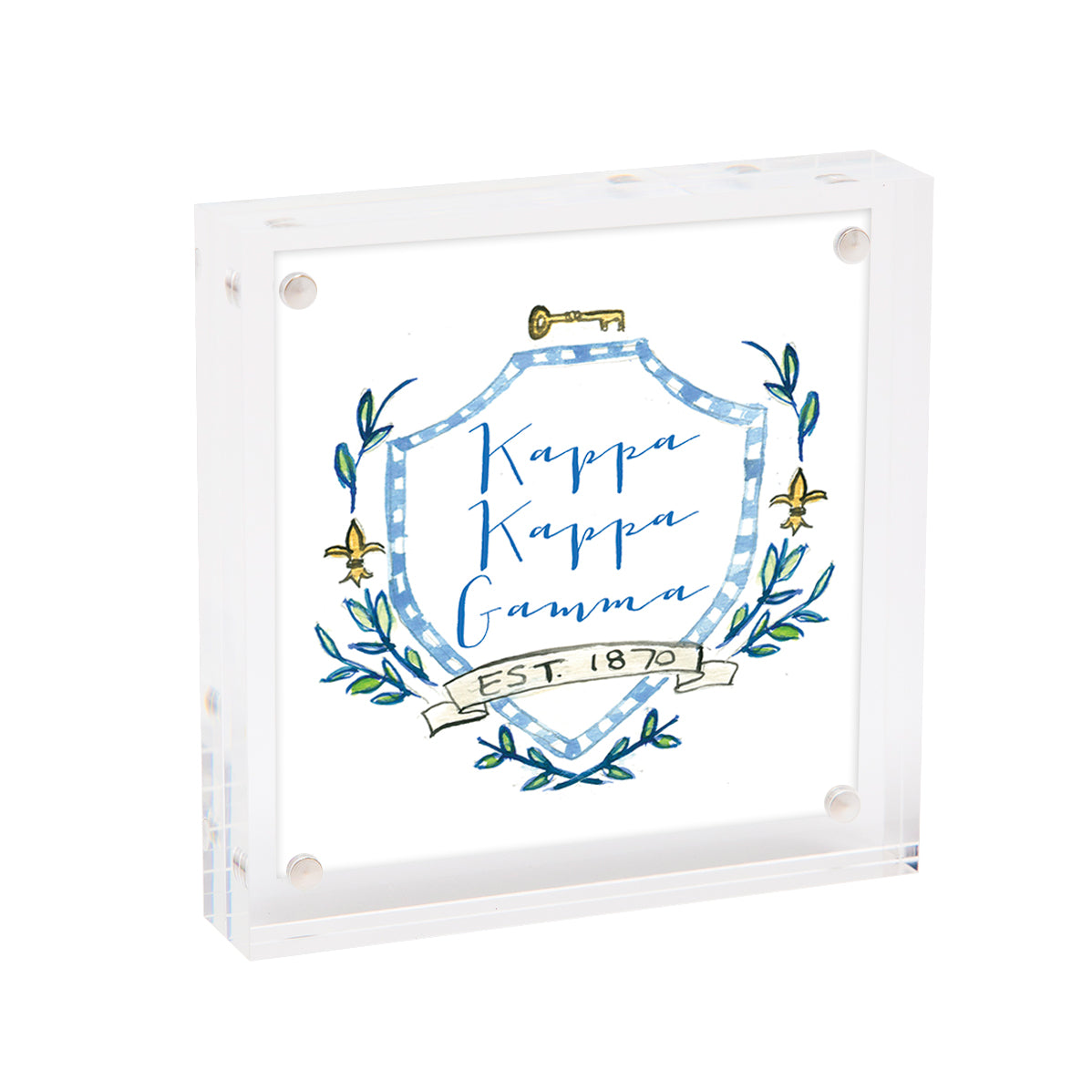 Kappa Kappa Gamma MOTIF Mini Print with Acrylic Frame