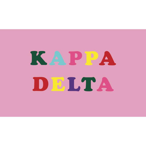 Kappa Delta Colorful Letter Flag