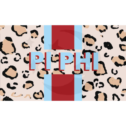 Pi Beta Phi CHEETAH Stripe Flag