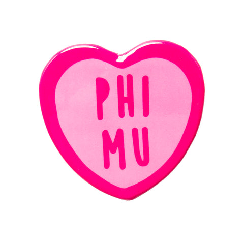Phi Mu Sweet Heart Button