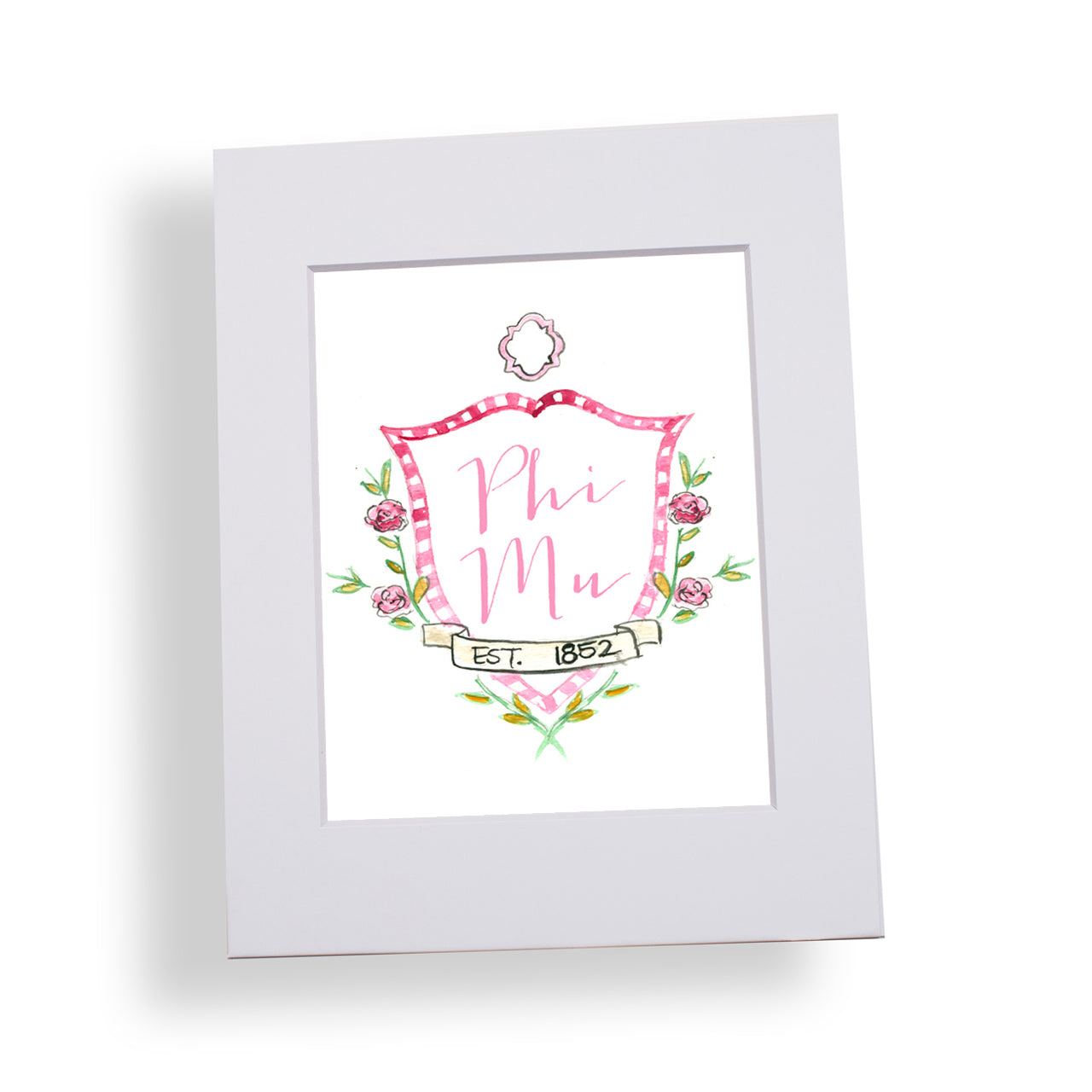 Phi Mu MOTIF Matted Print