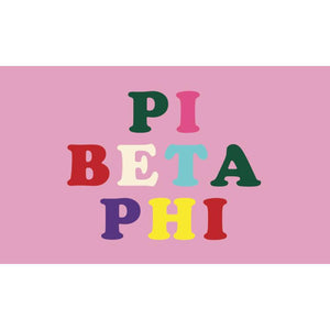 Pi Beta Phi Colorful Letter Flag