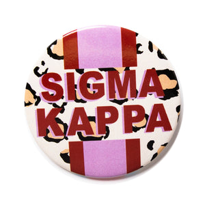 Sigma Kappa CHEETAH Stripe Button