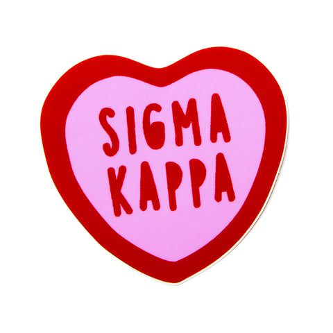 Sigma Kappa Sweet Heart Decal
