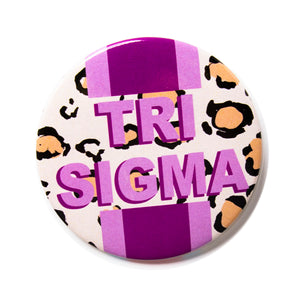 Tri-Sigma CHEETAH Stripe Button