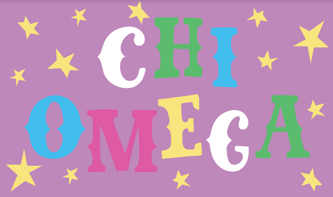 Chi Omega "Oh My Stars" Flag