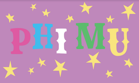 Phi Mu "Oh My Stars" Flag