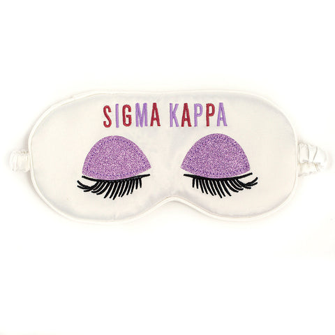 Sigma Kappa Embroidered Satin Sleep Mask