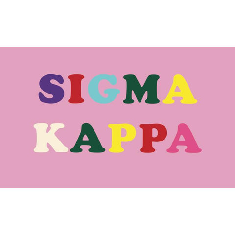 Sigma Kappa Colorful Letter Flag