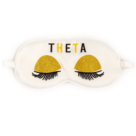 Kappa Alpha Theta Embroidered Satin Sleep Mask