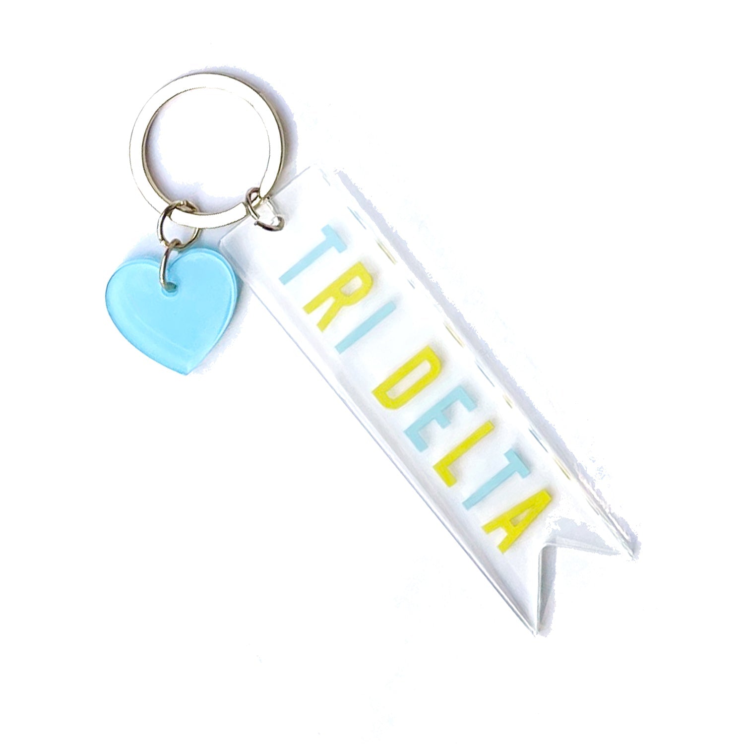 Tri-Delta Acrylic Heart Keychain