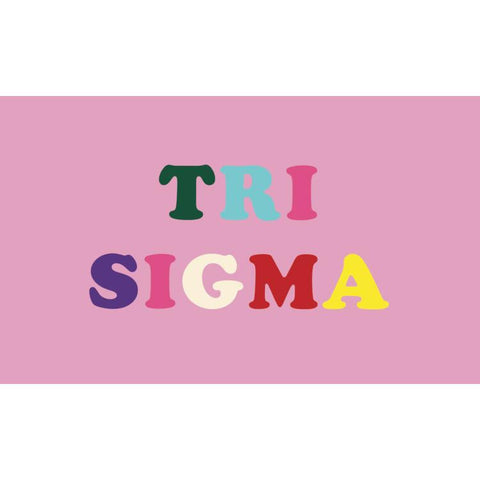 Tri-Sigma Colorful Letter Flag