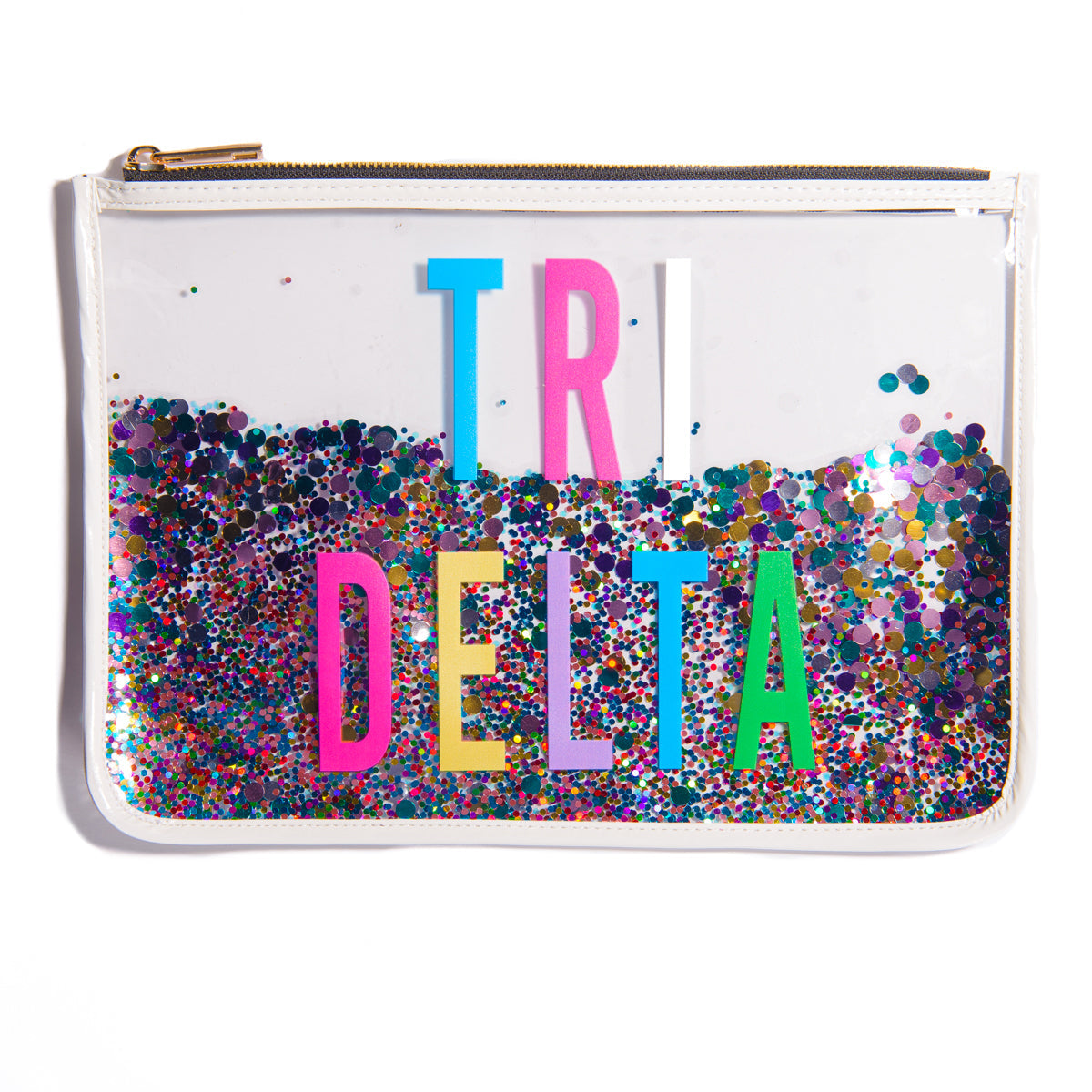 Tri-Delta Confetti Multi Color Cosmetic Bag