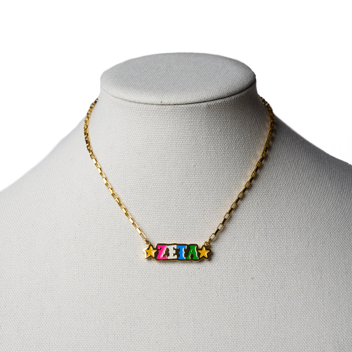 ZETA "Oh My Stars" Gold Box Chain Necklace