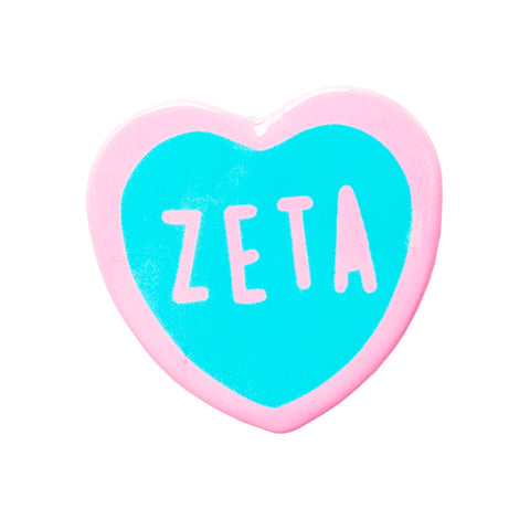 Zeta Tau Alpha Sweet Heart Button