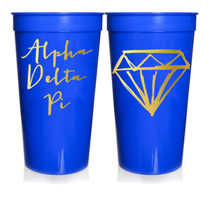 Alpha Delta Pi Gold Foil Stadium Cup