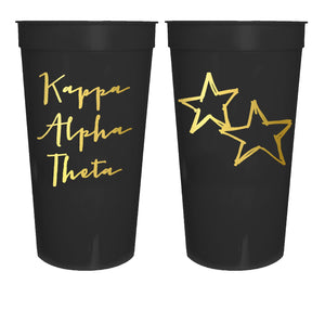 Kappa Alpha Theta Gold Foil Stadium Cup