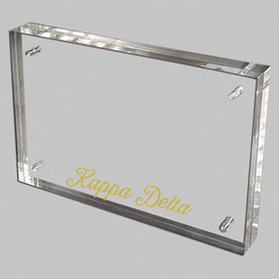 Kappa Delta Acrylic Frame with Gold Foil Lettering
