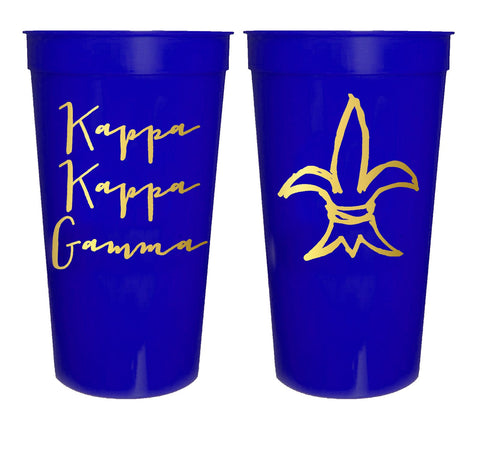Kappa Kappa Gamma Gold Foil Stadium Cup