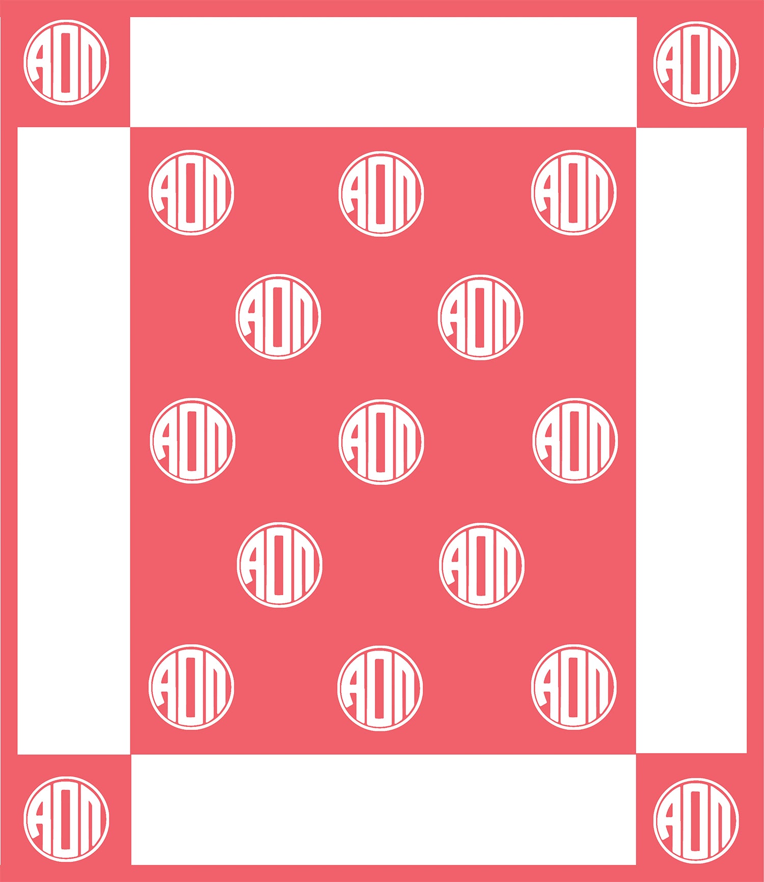 Alpha Omicron Pi Circle Monogram Blanket