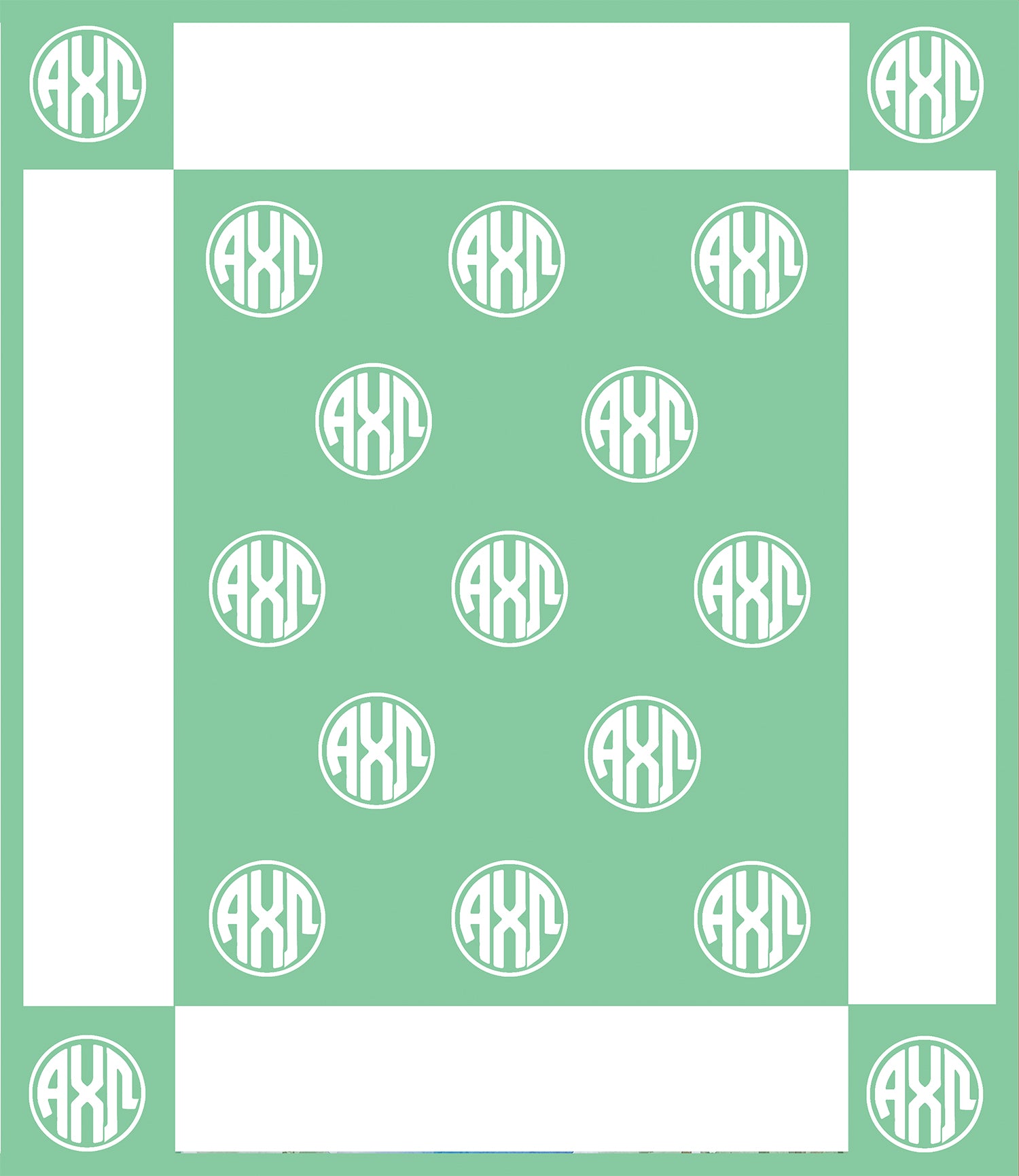 Alpha Chi Omega Circle Monogram Blanket