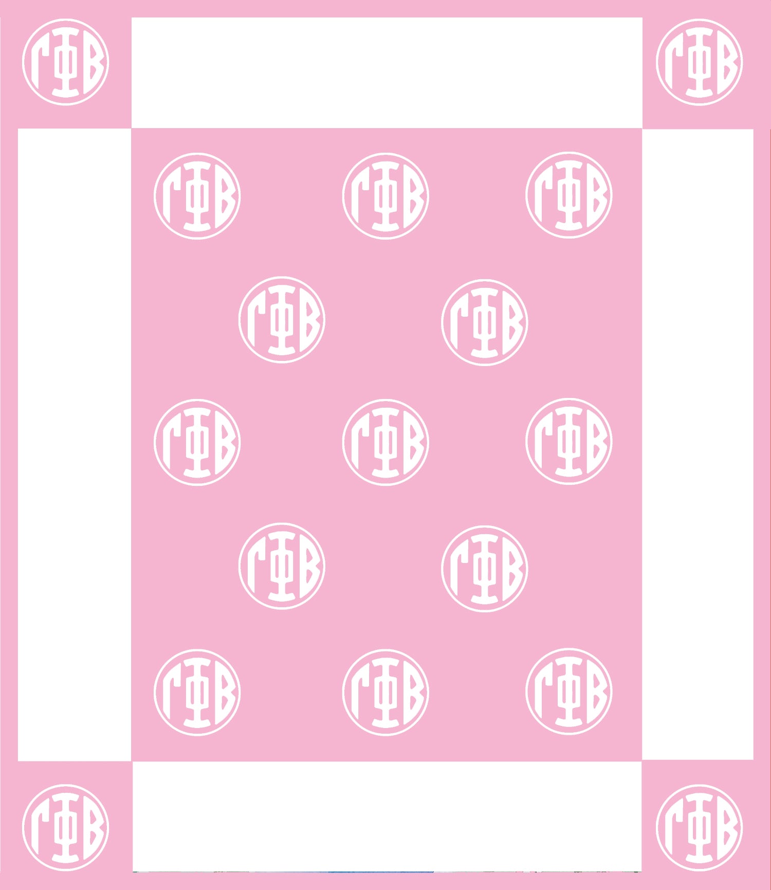 Gamma Phi Beta Circle Monogram Blanket