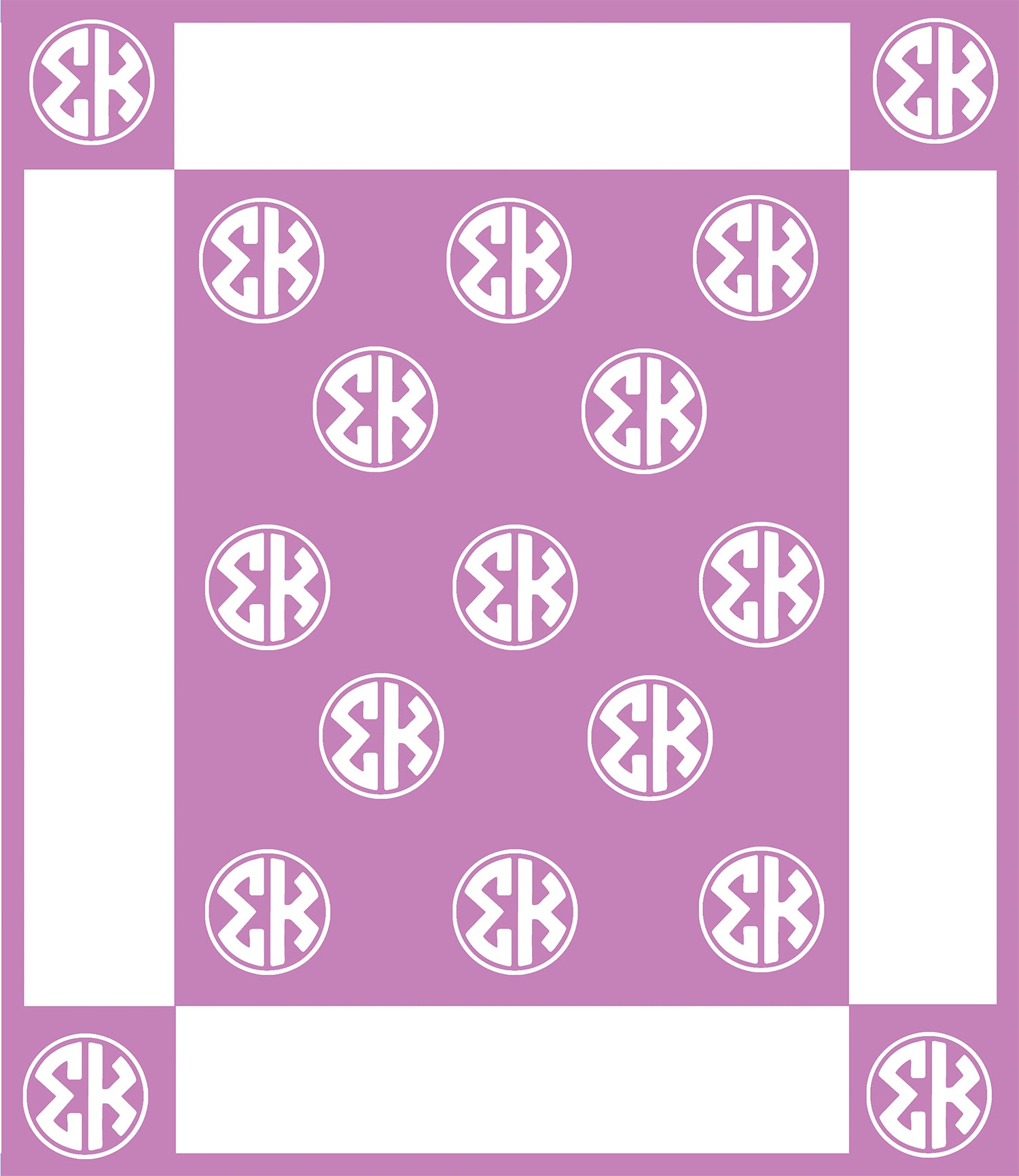 Circle Monogram Blanket